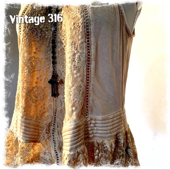 LAST ONE Madam Victoria Tank - HONEY - Picture 2 of 7